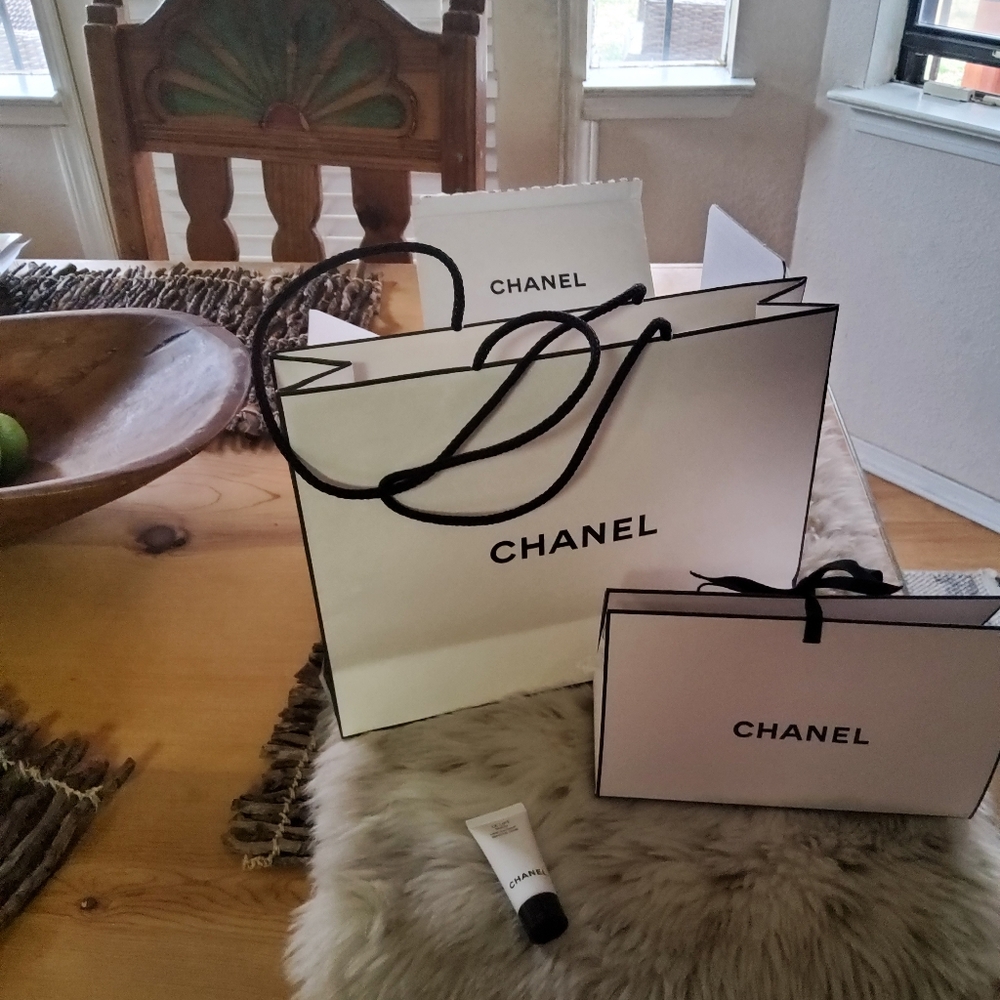 Chanel Bundle...2 Gift Bags/Chanel Shipping Box & Le Lift